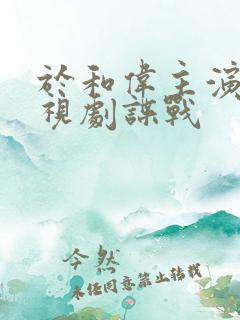 于和伟主演的电视剧谍战