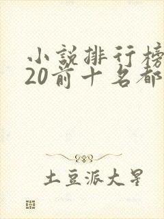 小说排行榜2020前十名都市
