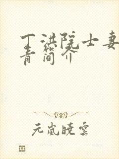 丁洪院士妻子叶青简介