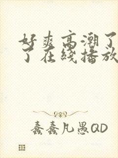 好爽高潮了喷水了在线播放