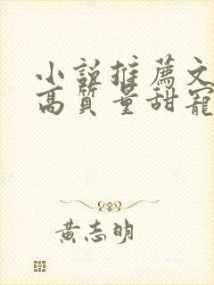 小说推荐文笔好高质量甜宠