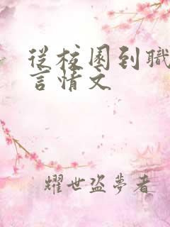 从校园到职场的言情文