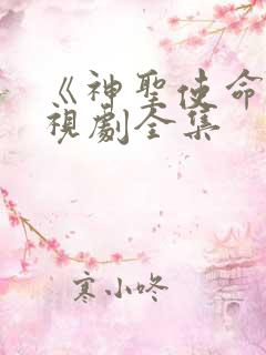 《神圣使命》电视剧全集