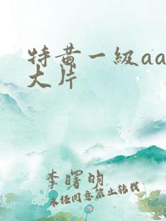 特黄一级aaa大片