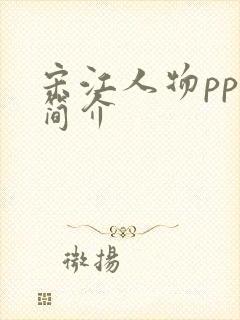 宋江人物ppt简介