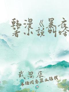 韩漫《暴夜》原著小说叫啥