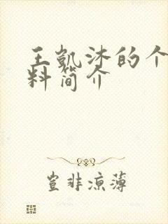 王凯沐的个人资料简介