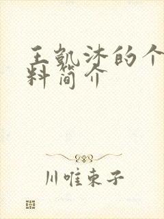 王凯沐的个人资料简介