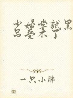 少妇尝试黑人粗吊受不了