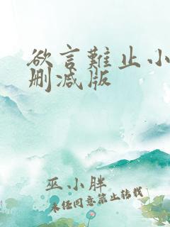 欲言难止小说无删减版