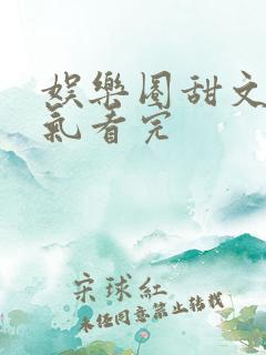 娱乐圈甜文一口气看完