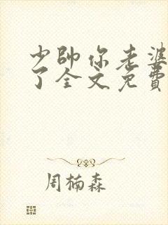 少帅你老婆又跑了全文免费阅读了