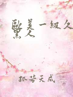 欧美一级久久久黑人