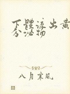 下体流出黄色的分泌物