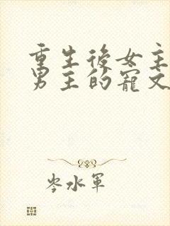 重生后女主珍惜男主的宠文