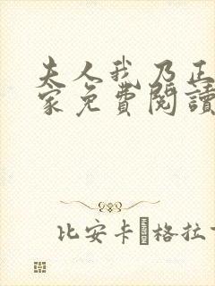 夫人我乃正经人家免费阅读小说全文