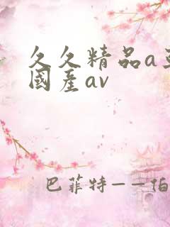 久久精品a亚洲国产av