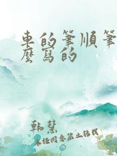 车的笔顺笔画怎么写的