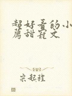 超好看的小说推荐甜宠文