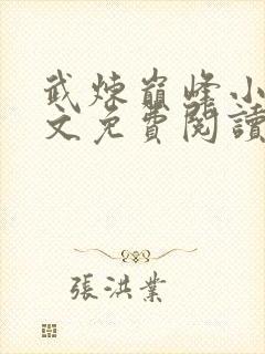 武炼巅峰小说全文免费阅读无弹窗