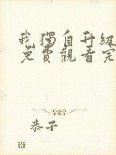 我独自升级漫画免费观看完全版