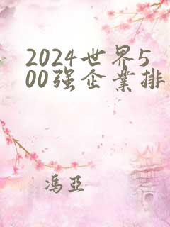 2024世界500强企业排行榜