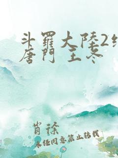 斗罗大陆2绝世唐门 王冬