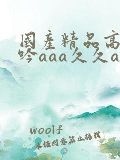 国产精品高潮呻吟aaa久久av