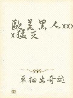 欧美黑人xxxx猛交