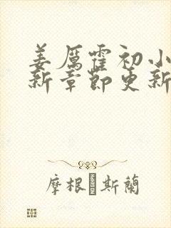 姜厉霍初小说最新章节更新时间