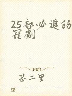 25部必追的甜宠剧