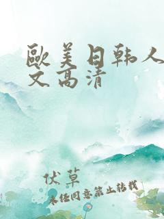 欧美日韩人妻中文高清