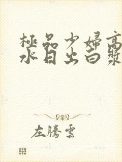 极品少妇高潮喷水日出白浆