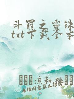 斗罗之灵珠神剑txt下载全本下载