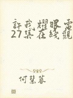 许我耀眼电视剧27集在线观看