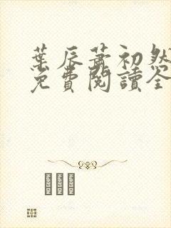 叶辰萧初然小说免费阅读全文