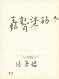 王凯沐的个人资料简介