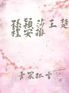 孙颖莎王楚钦赛程安排