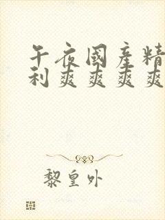 午夜国产精品福利爽爽爽爽爽