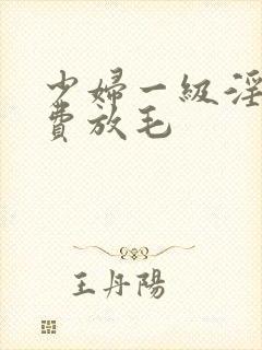 少妇一级淫片免费放毛