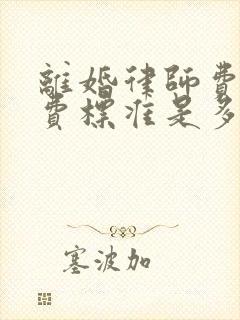 离婚律师费的收费标准是多少