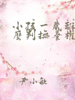 小孩一岁离婚怎么判抚养权