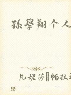 孙学翔个人简介