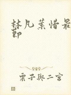 林凡叶惜最新章节