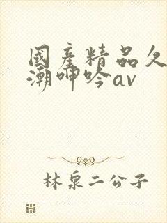 国产精品久久高潮呻吟av