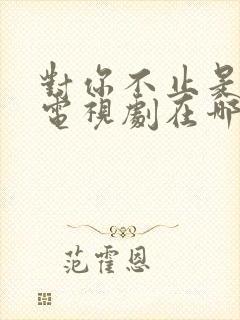 对你不止是喜欢电视剧在哪播