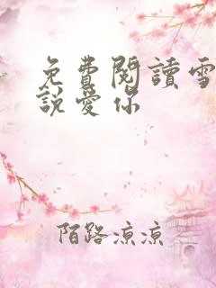免费阅读雪落再说爱你