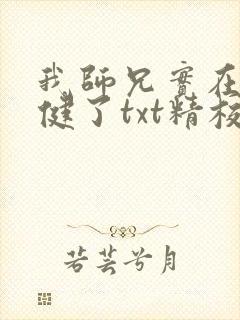 我师兄实在太稳健了txt精校全集下载