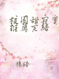 校园甜宠实体书推荐完结