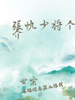 张帆少将个人简介